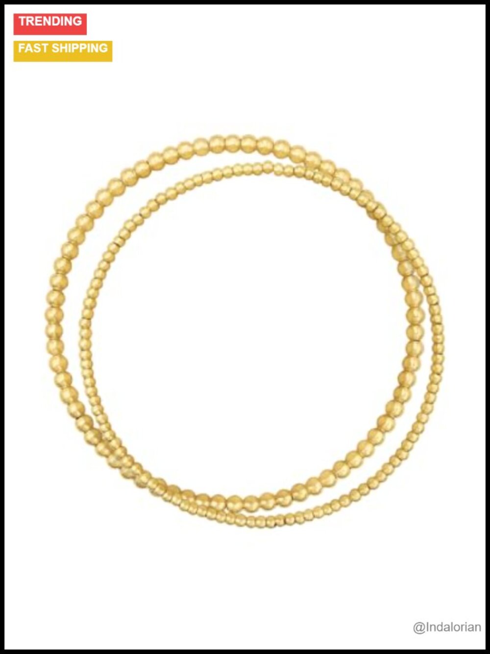 18k Gold Plated Elastic Bangle Bracelet Set Stackable Gift